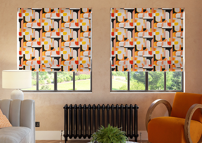 Archways, Orange - Roman Blind - Image 3